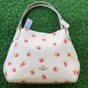 Coach Hallie Shoulder Bag With Pop Floral Print